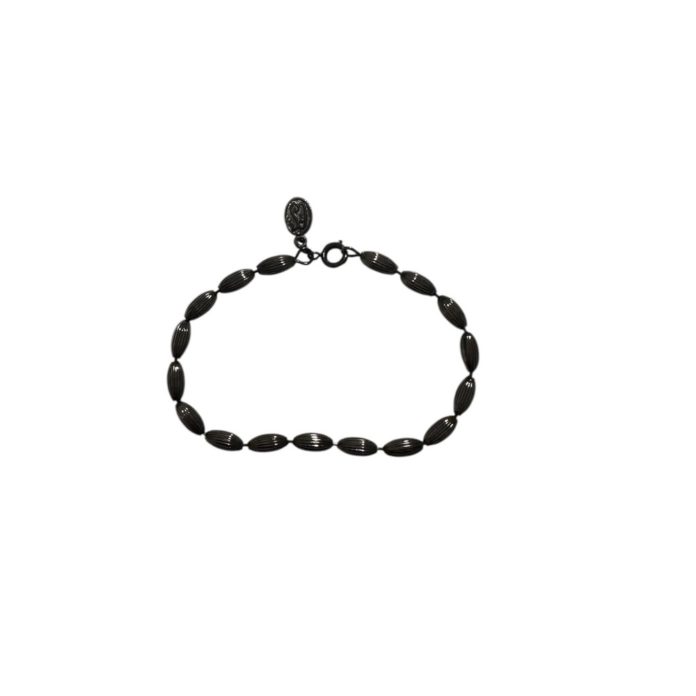 Elegant Black Charleston Rice Bead Bracelet